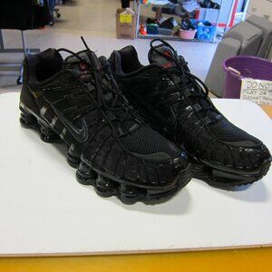 Nike Shox TL Men's 12 Black/Metallic Hemalite/Max Orange Shoe's AV3595-002